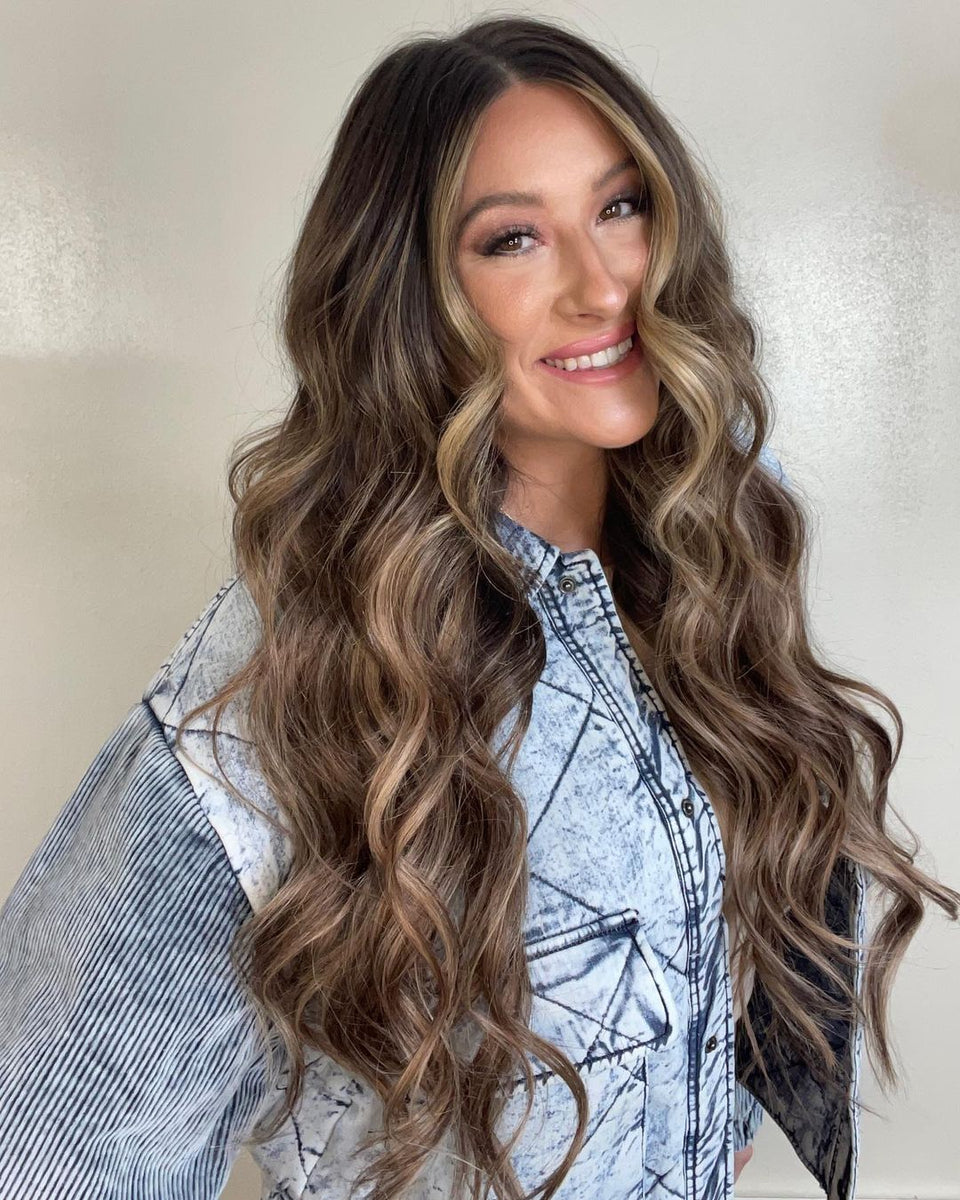 Buy online Clip-In Honey Highlight Blend Hair Extensions for  display picture 1