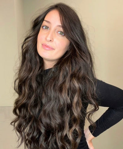 Volume Brown Caramel Highlight Hair Extensions