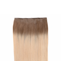 Starting with a dark blonde root, it fades into a brilliant light golden blonde. It naturally shines and is ideal for those who love the look of naturally grown-in roots. It's like our platinum, but with that rooted touch.