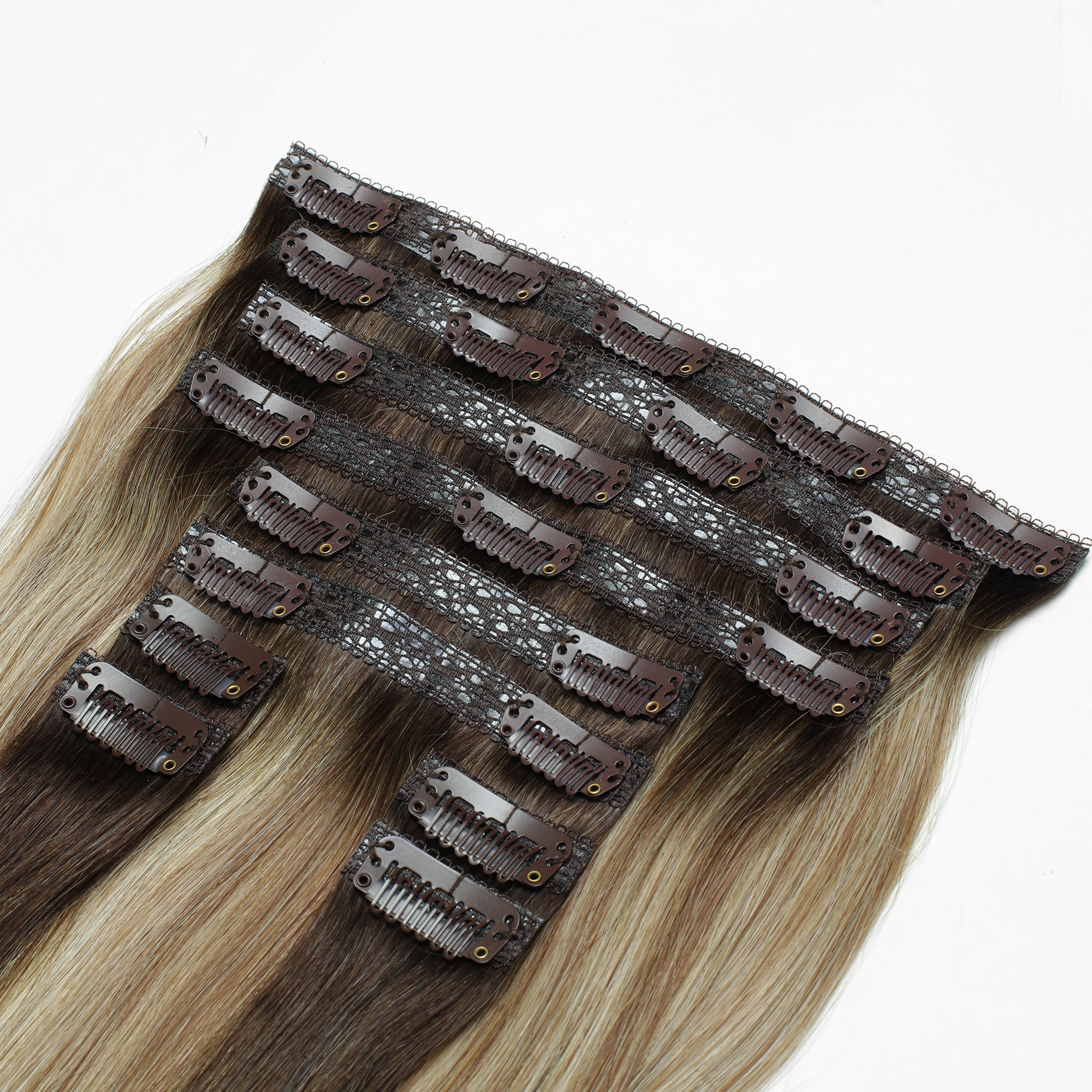 Atelier Clip-In Hair Extension- Creamy Beige Blonde Highlight 22” / Beach Wave / Highlighted