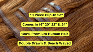 real human hair clip-in extensions