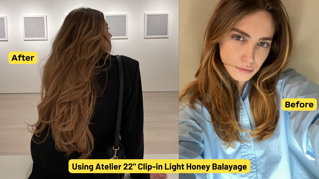 balayage clip in human hair extensions