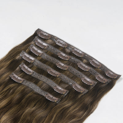 Clip-In Light Brown Balayage Hair Extensions
