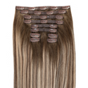 Creamy Beige Blonde Highlight Hair Extensions- Image #4
