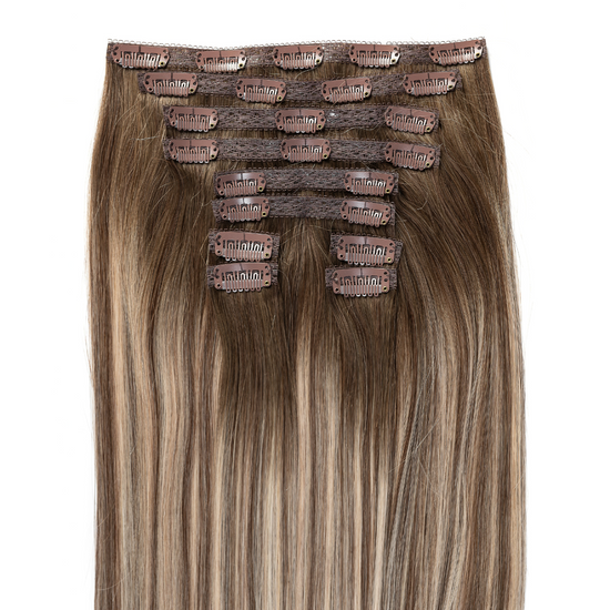 Creamy Beige Blonde Highlight Hair Extensions- Image #4