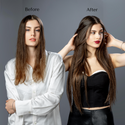 Medium Golden Highlight Hair Extensions- Image #5