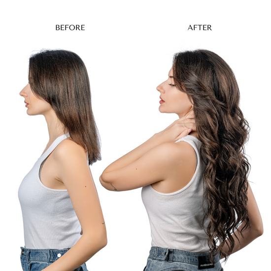 Medium Golden Highlight Hair Extensions- Image #9