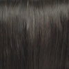 close-up video shot of clip in hair extensions in the shade dark brown